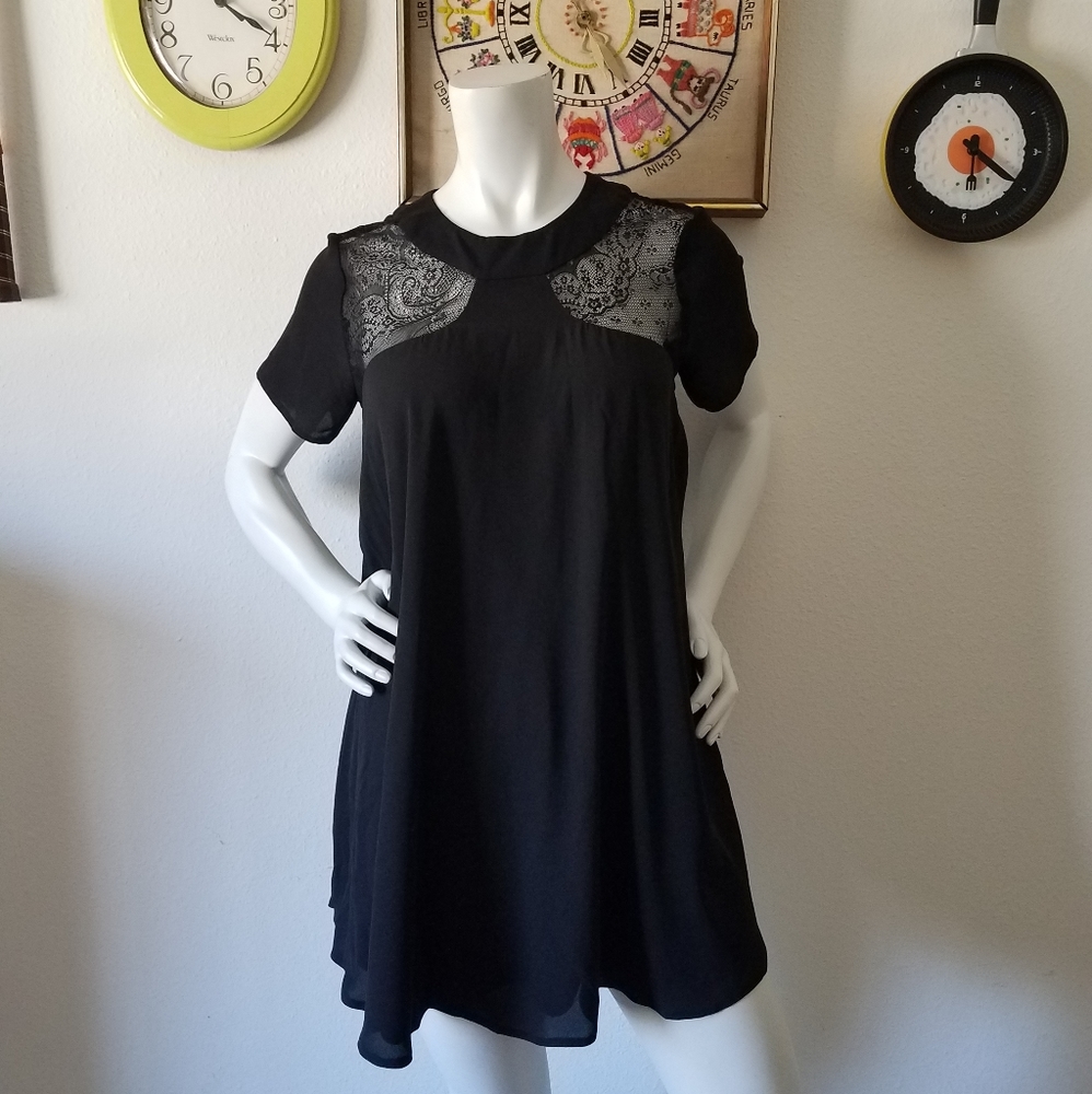 ASOS Babydoll Black Dress Sz 4